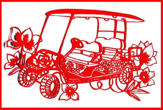 車型剪紙（益高電動高爾夫）